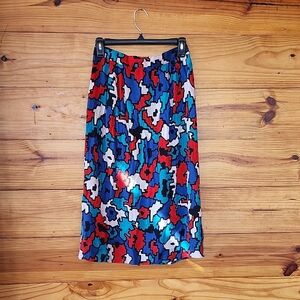 Jonathan Martin Vintage Multicolor Abstract Skirt S